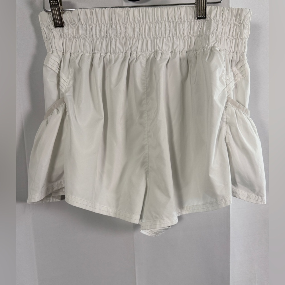 FP Movement Free People White Athletic Shorts Women Large Flowy Elastic Waist Li - Picture 6 of 9